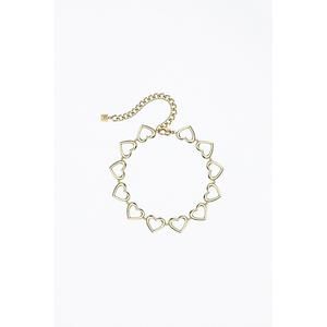 NEW F+H STUDIOS hardcore love heart choker in gold